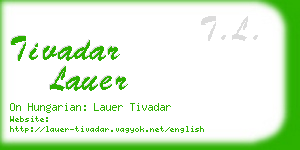 tivadar lauer business card